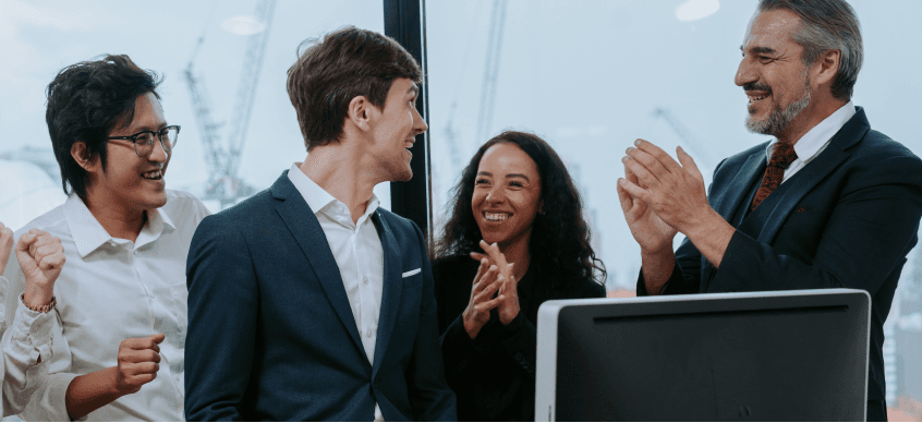 Business professionals in meeting